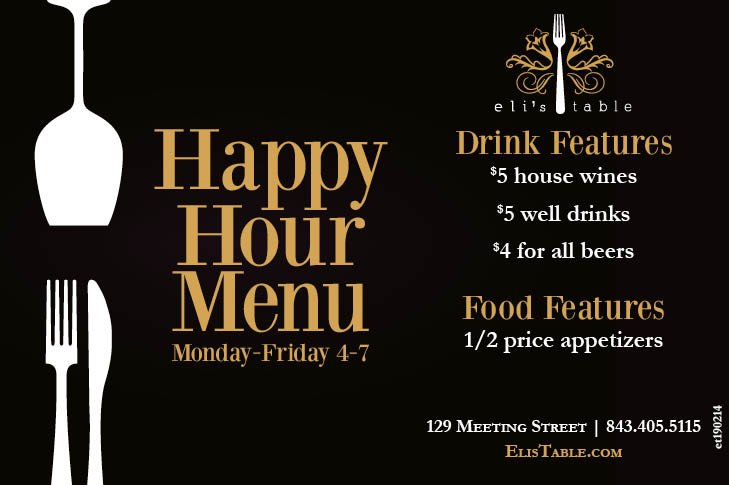 Eli's Happy Hour Menu